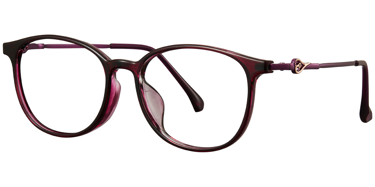 Oval Reading Glasses translucent-purple