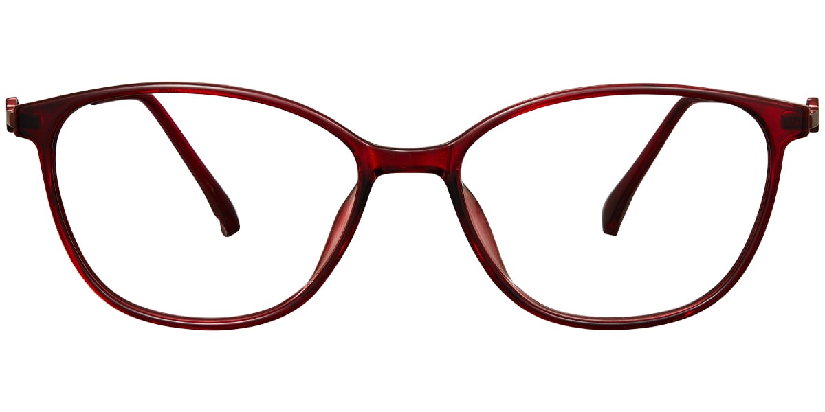 Oval Reading Glasses translucent-red