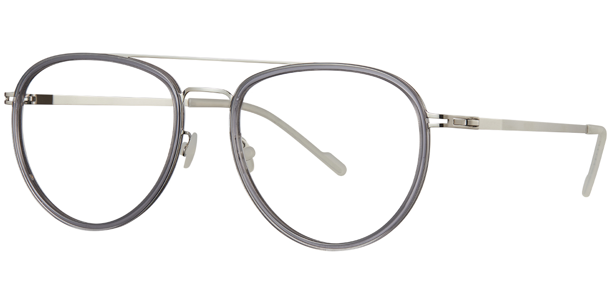 Acetate Aviator Reading Glasses translucent-grey