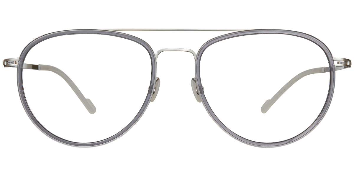 Acetate Aviator Reading Glasses translucent-grey