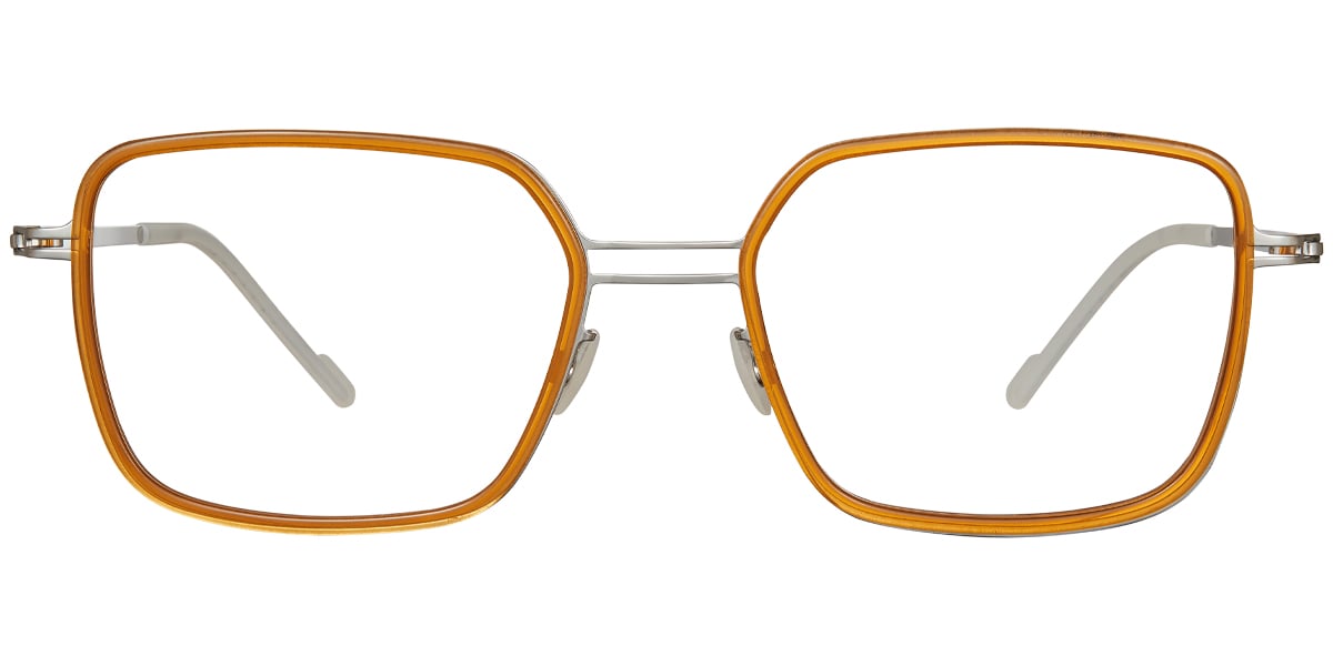 Acetate Rectangle Reading Glasses translucent-yellow