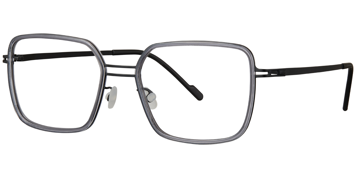 Acetate Rectangle Reading Glasses translucent-grey