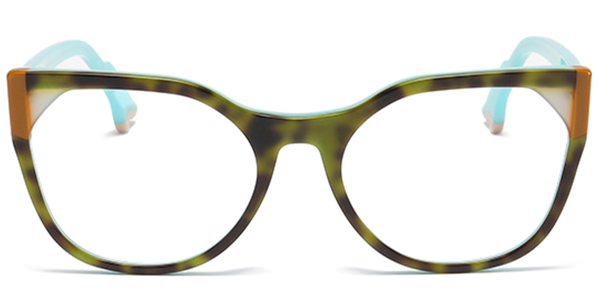Acetate Square Reading Glasses pattern-green