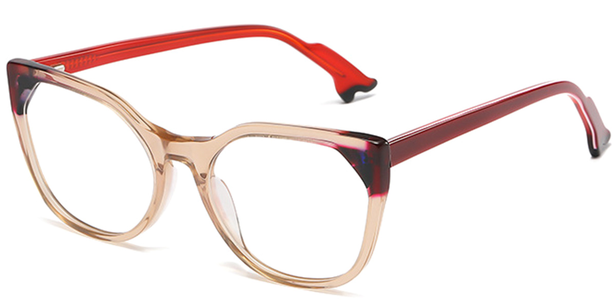 Acetate Square Reading Glasses pattern-light_brown