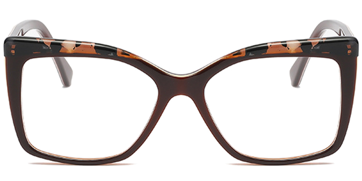 Acetate Square Reading Glasses pattern-coffee