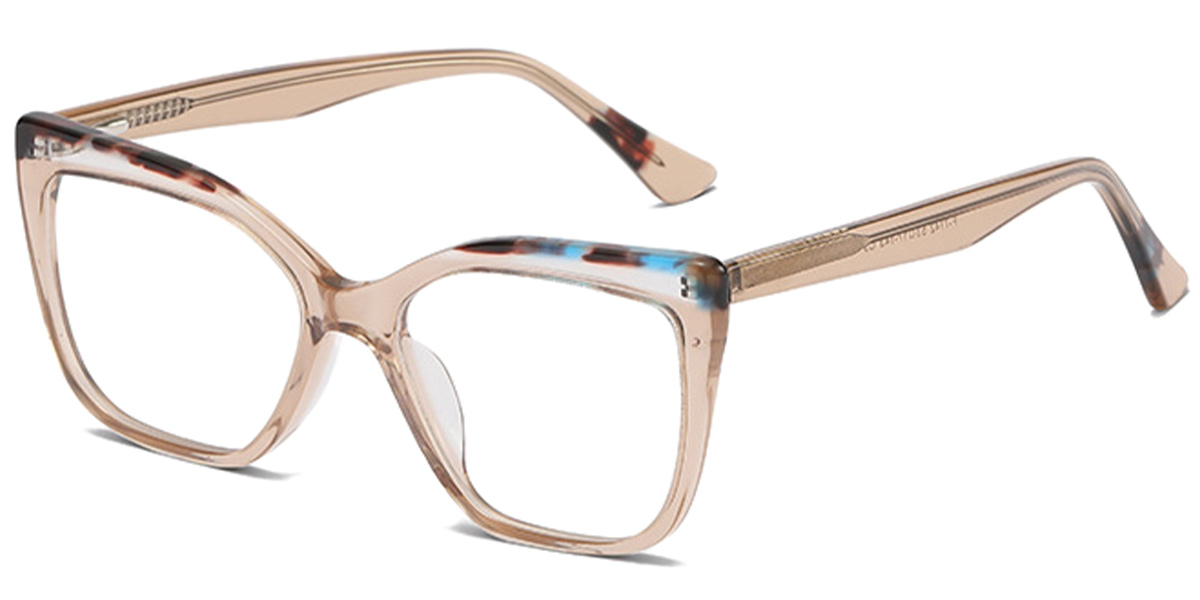 Acetate Rectangle Reading Glasses pattern-light_brown