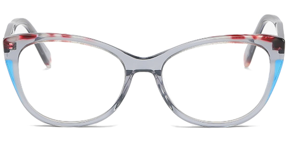 Acetate Cat Eye Reading Glasses pattern-grey
