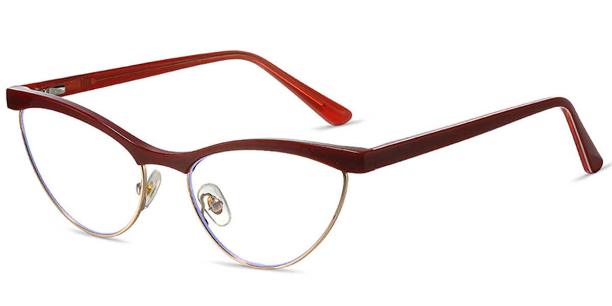Cat Eye Browline Reading Glasses red