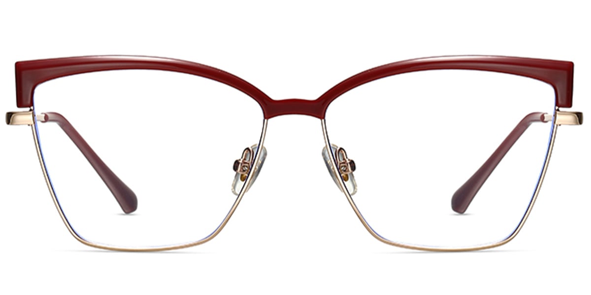 Square Reading Glasses red