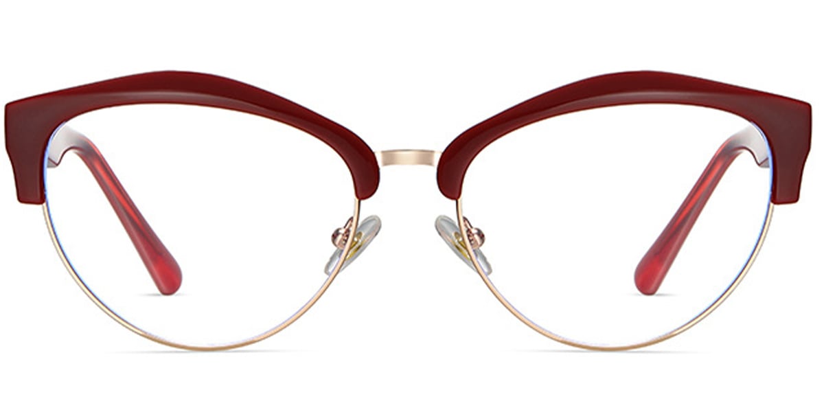 Browline Reading Glasses red