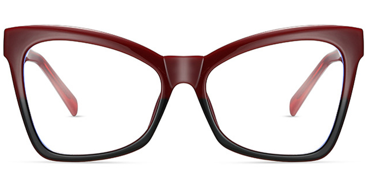 Square Reading Glasses black-red
