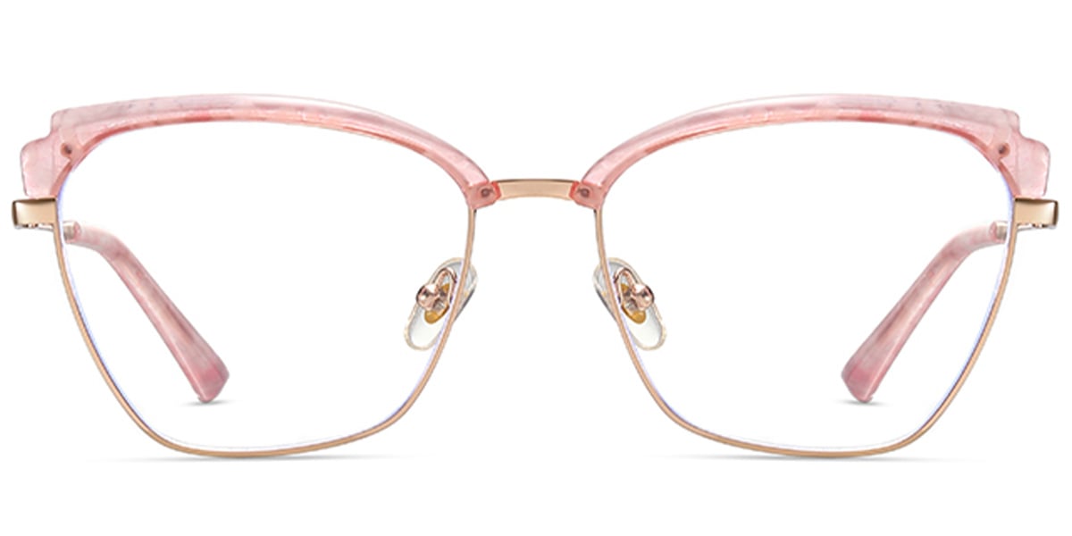 Browline Reading Glasses pattern-pink