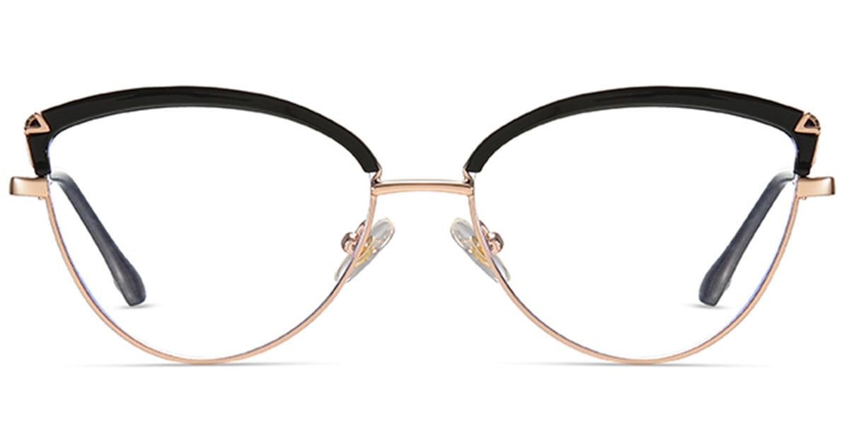 Browline Reading Glasses black-gold