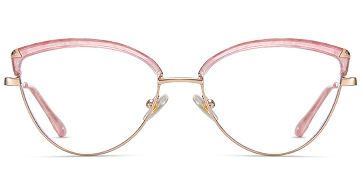 Browline Reading Glasses pattern-pink