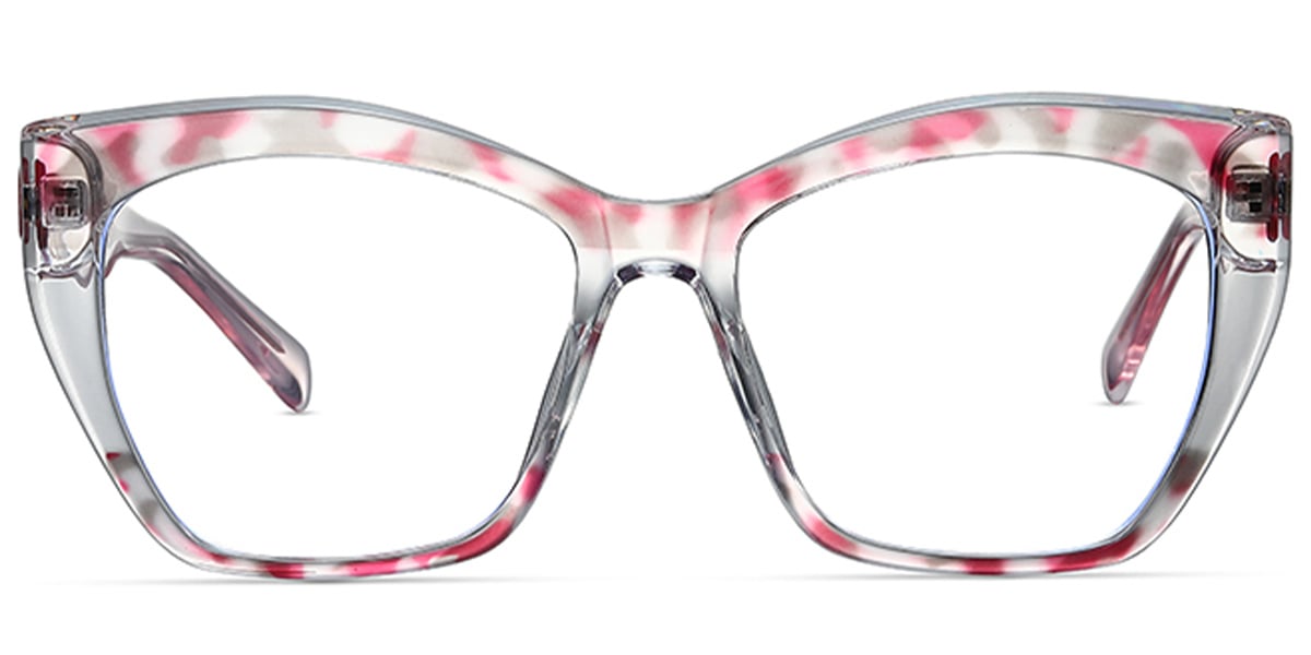 Square Reading Glasses pattern-pink