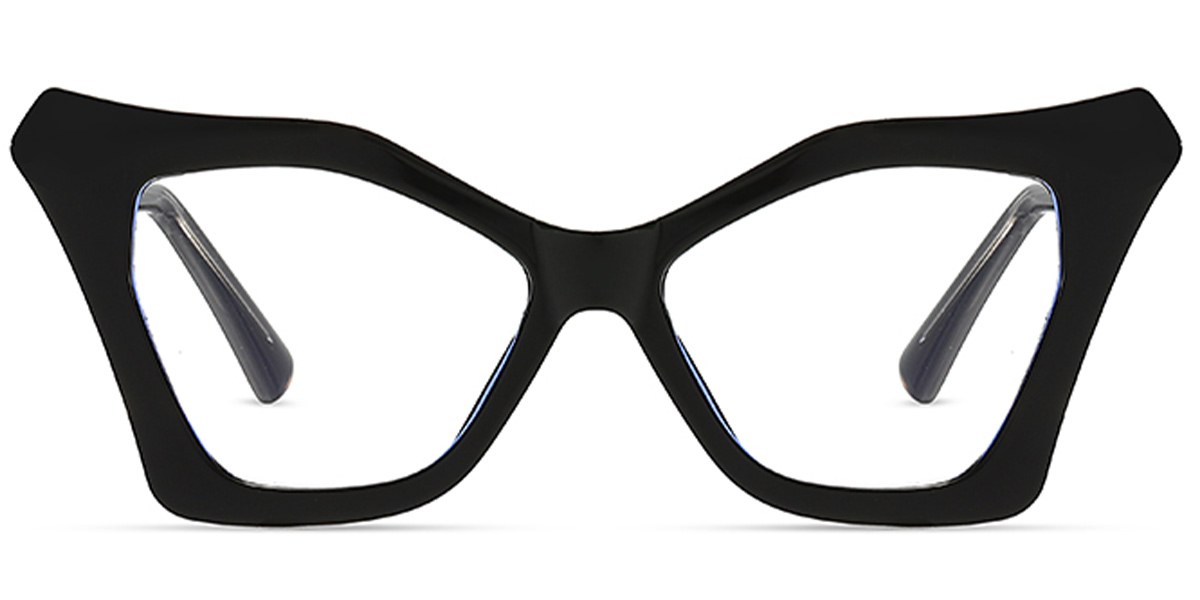 Cat Eye Geometric Reading Glasses black