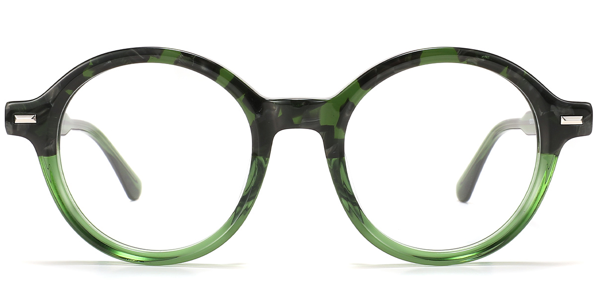 Acetate Round Reading Glasses translucent-green