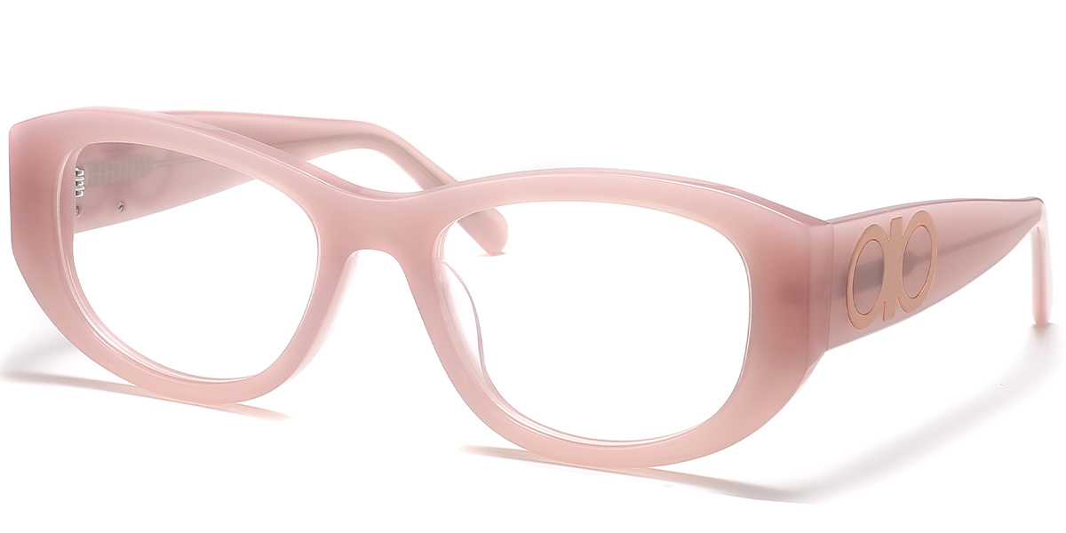 Acetate Rectangle Reading Glasses pink