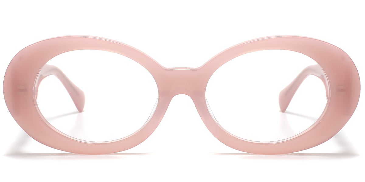 Acetate Oval Reading Glasses pink