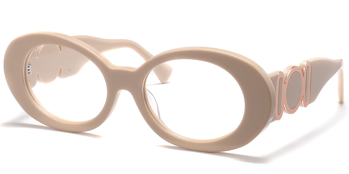 Acetate Oval Reading Glasses light_brown