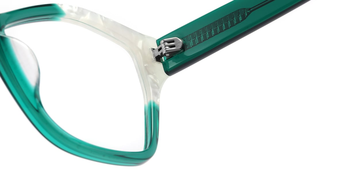 Acetate Geometric Reading Glasses pattern-green