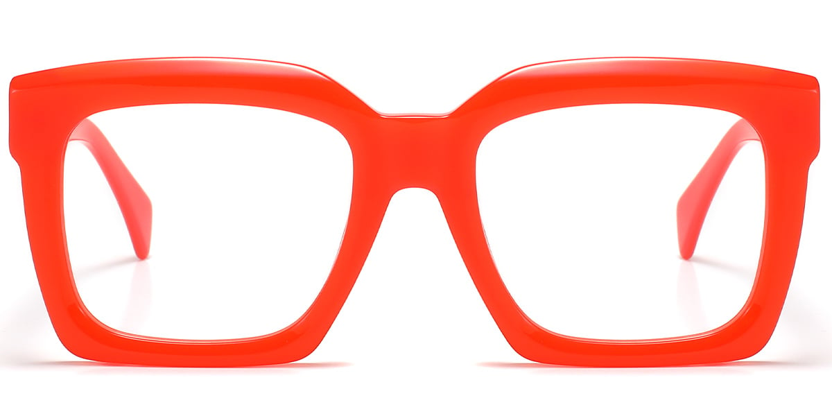 Acetate Square Reading Glasses red