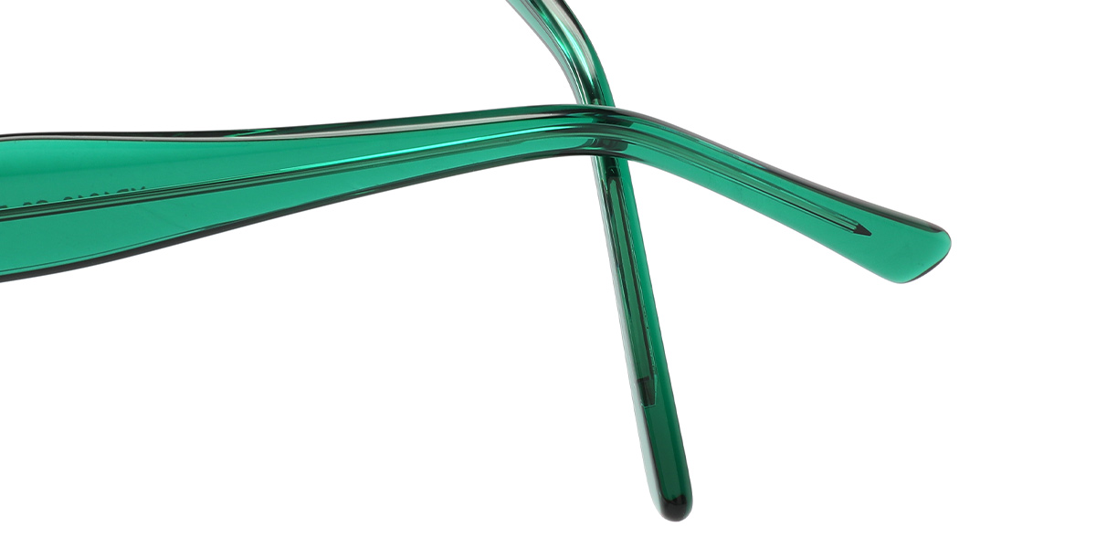Acetate Rectangle Reading Glasses translucent-green