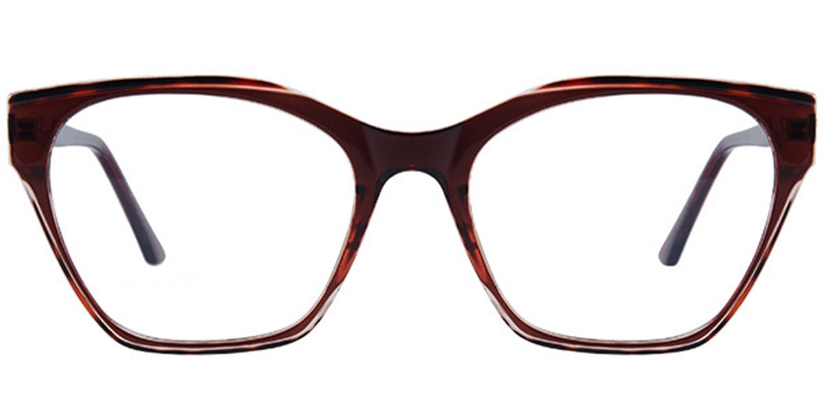 Square Reading Glasses pattern-brown