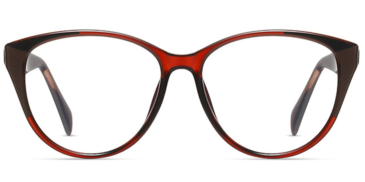 Square Reading Glasses pattern-brown