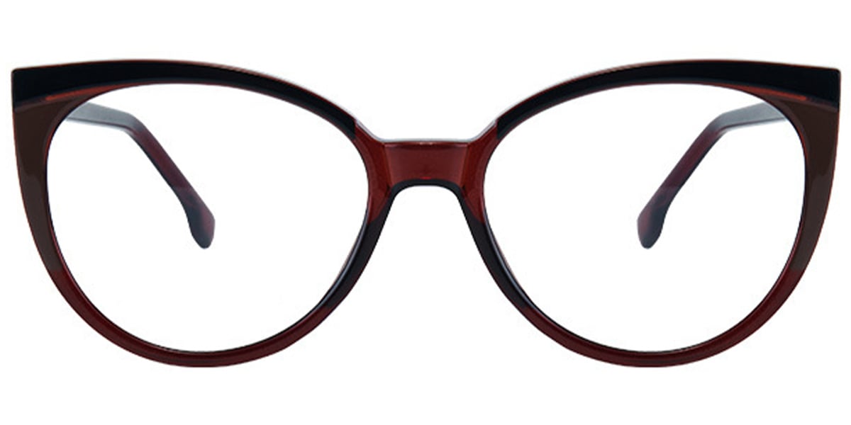 Oval Reading Glasses pattern-brown