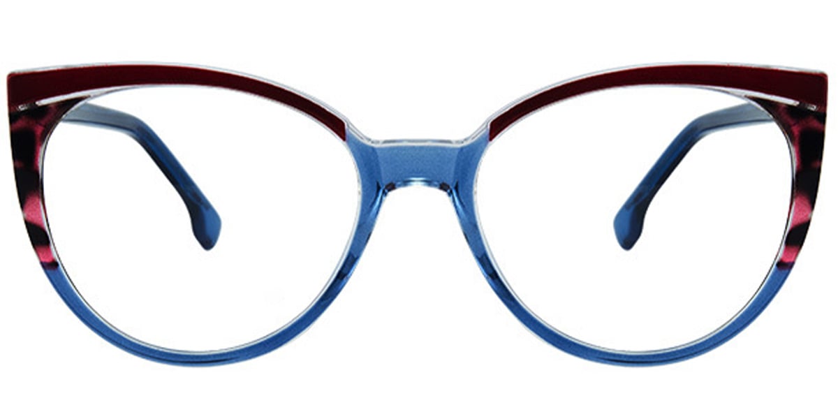 Oval Reading Glasses pattern-blue