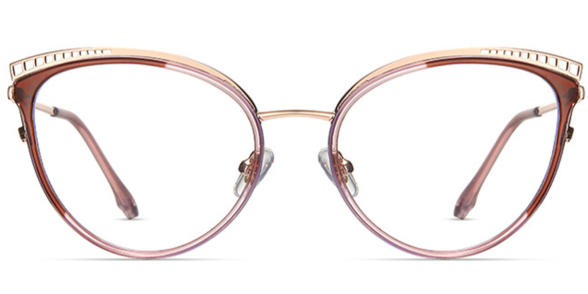 Cat Eye Reading Glasses pattern-pink
