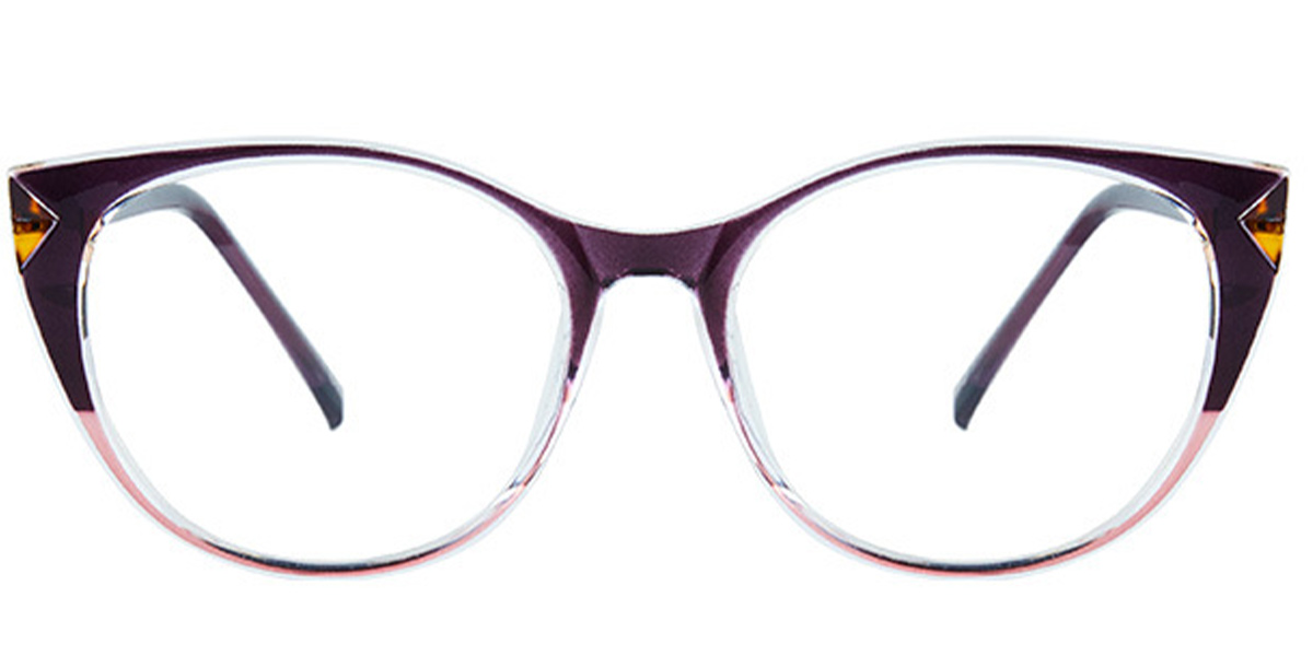 Oval Reading Glasses pattern-purple