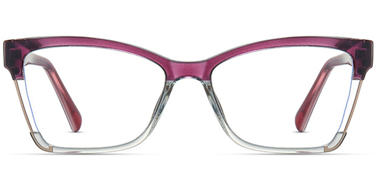 Rectangle Reading Glasses pattern-purple