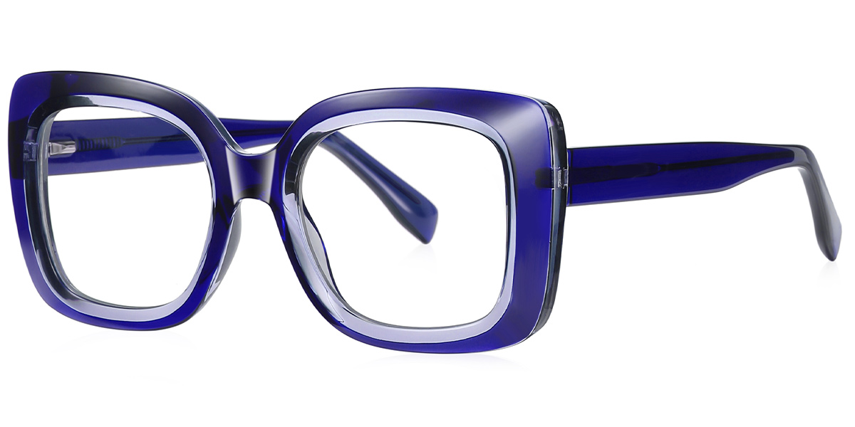 Square Reading Glasses blue