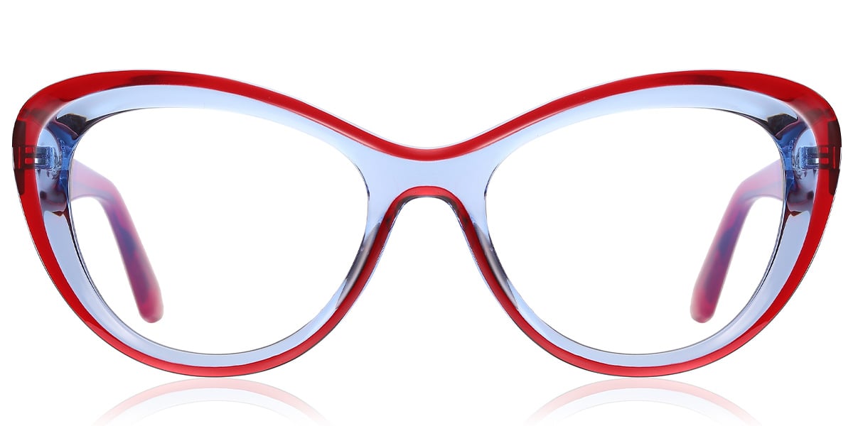 Butterfly Reading Glasses translucent-red