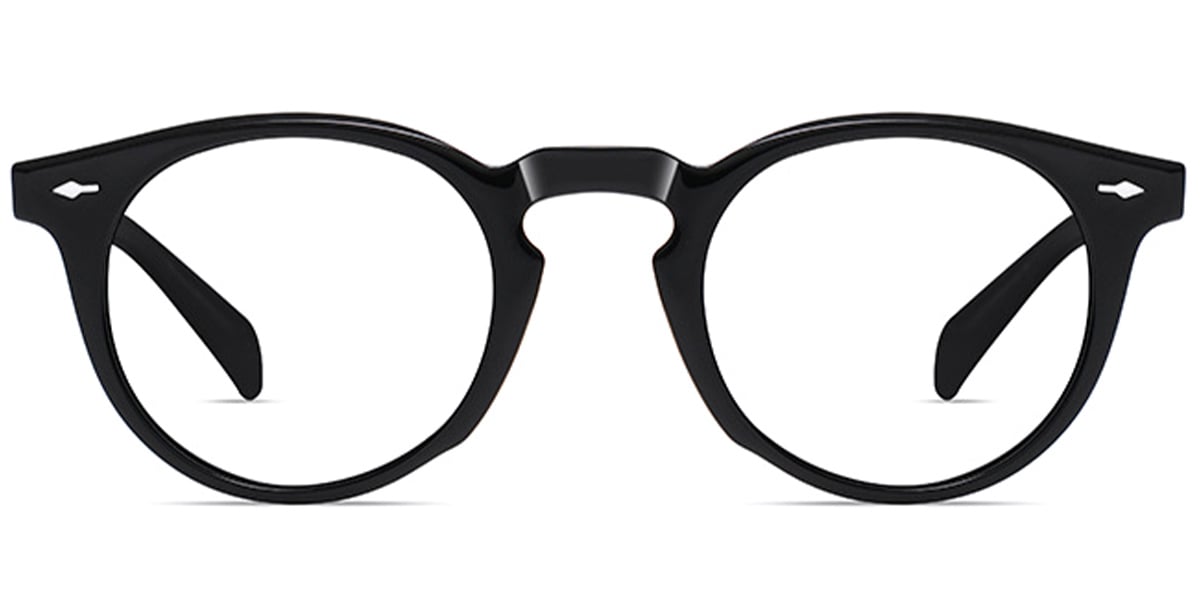 Acetate Round Reading Glasses black