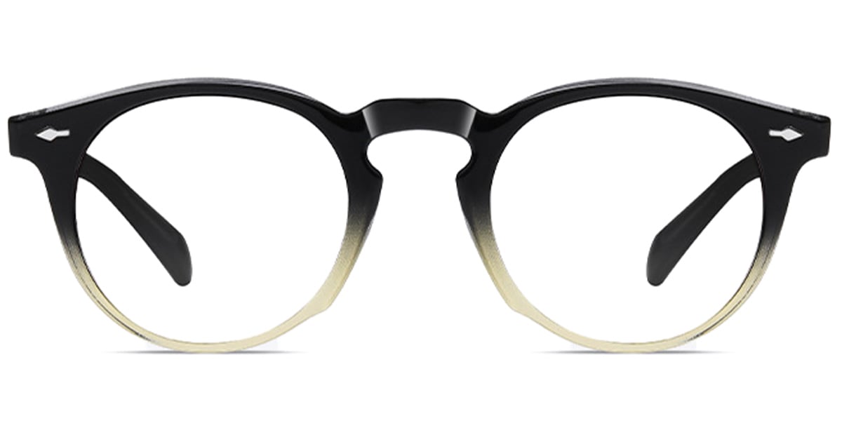 Acetate Square Reading Glasses gradient_black