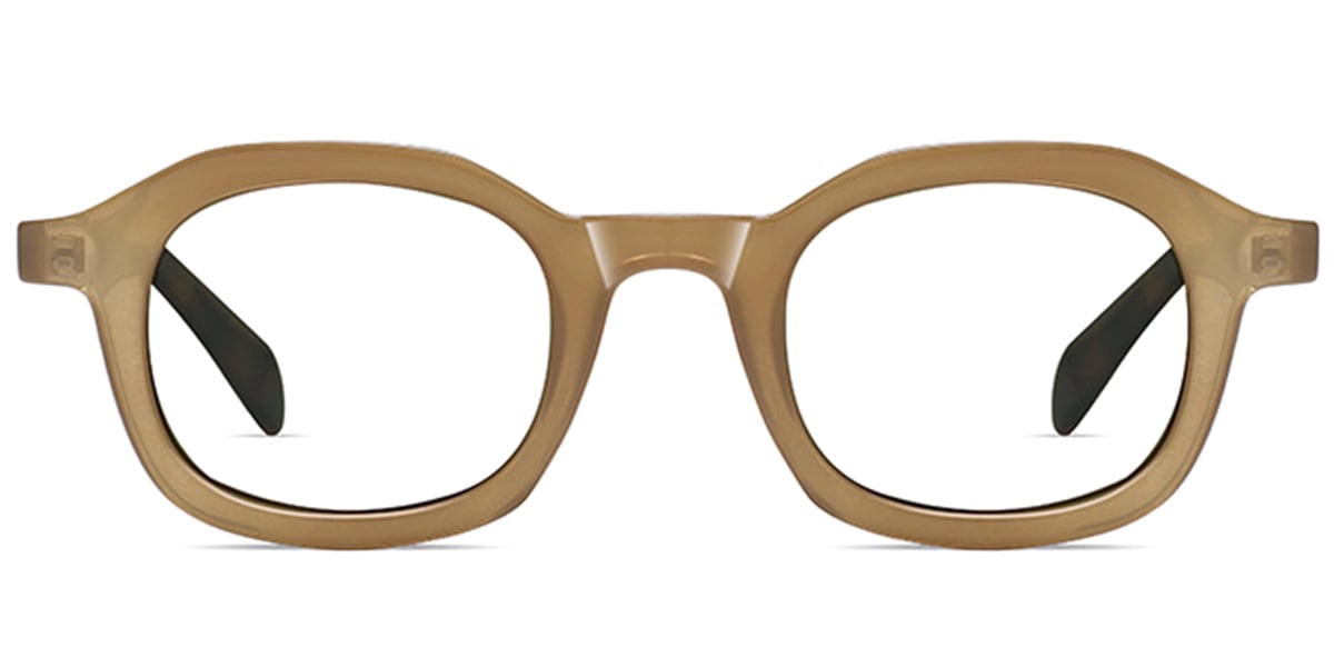 Acetate Square Reading Glasses brown