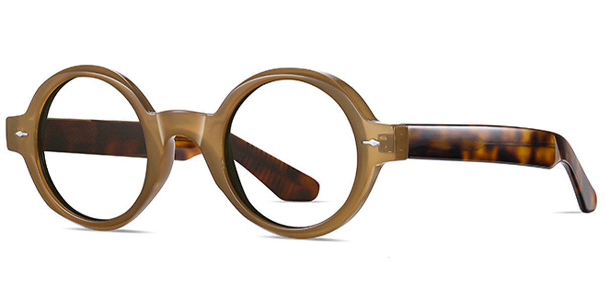 Acetate Round Reading Glasses brown