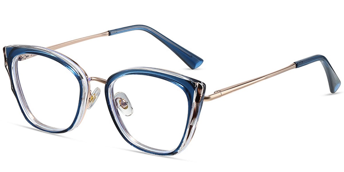 Square Reading Glasses pattern-blue