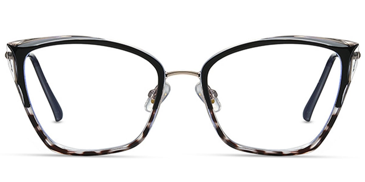 Square Reading Glasses pattern-black