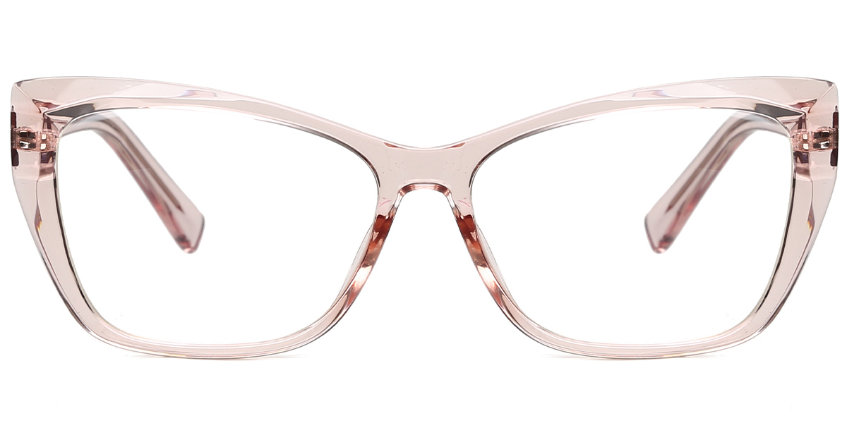Rectangle Reading Glasses translucent-pink