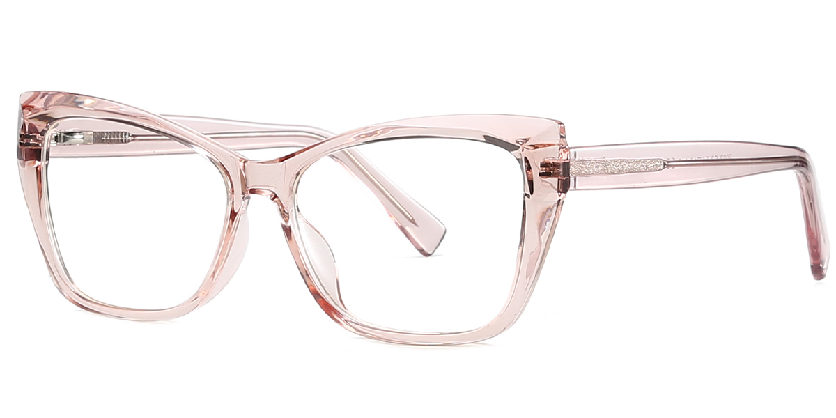 Rectangle Reading Glasses translucent-pink