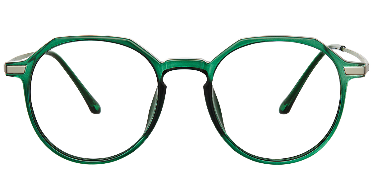 Square Reading Glasses translucent-green
