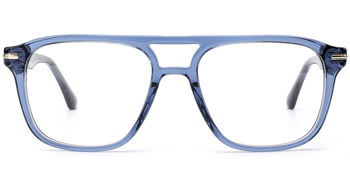 Acetate Aviator Reading Glasses translucent-blue