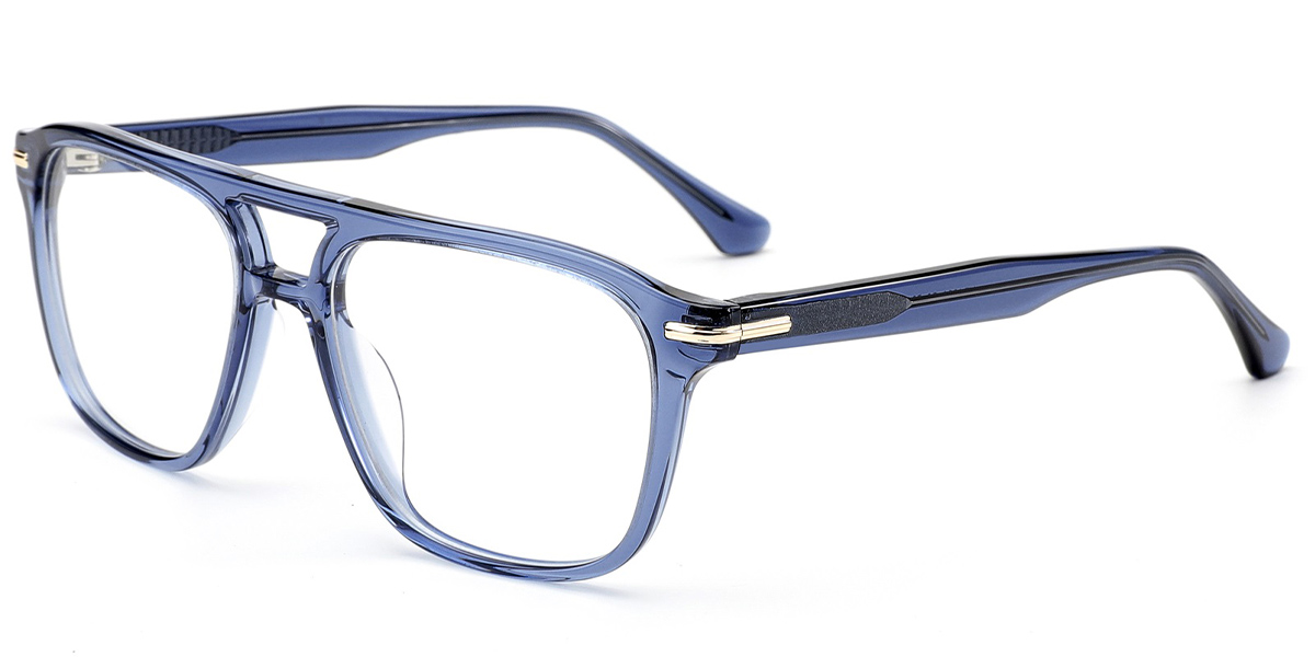 Acetate Aviator Reading Glasses translucent-blue