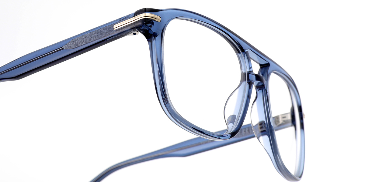 Acetate Aviator Reading Glasses translucent-blue