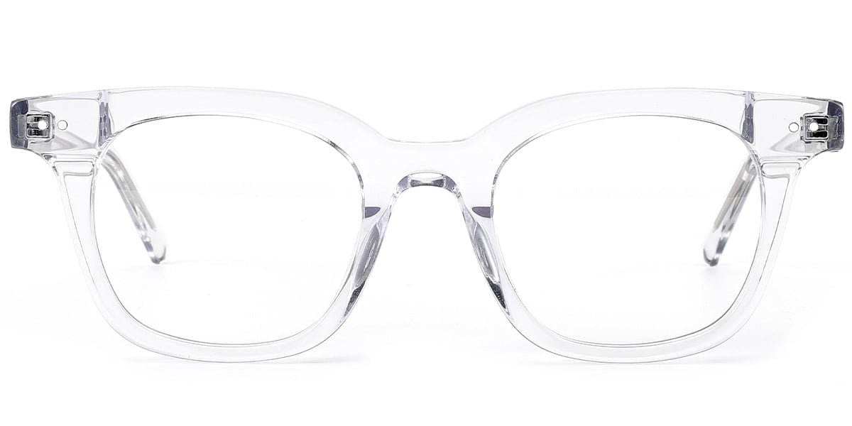 Acetate Square Reading Glasses translucent-white