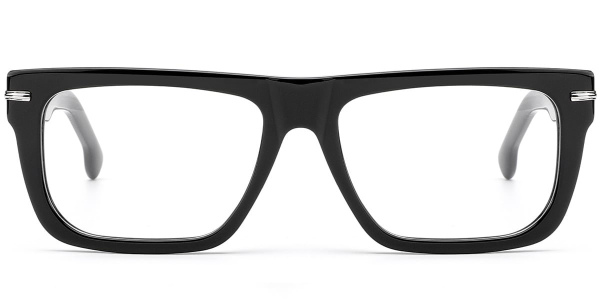 Acetate Rectangle Reading Glasses black